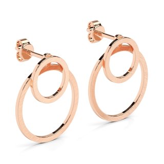 brushed rose gold earrings