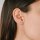 Stud earrings cross zirconia silver
