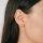 Stud earrings cross zirconia rose gold