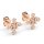 Stud earrings cross zirconia rose gold