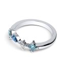 Ring blue zirconia silver