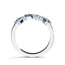 Ring blaue Zirkonia Silber