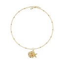 Anklet beads coin starfish gold