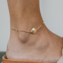 Fußkette Muschel Gold