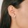 Stud earrings baguette zirconia silver