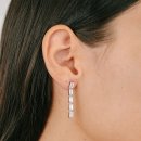 Earrings baguette cubic zirconia silver