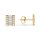Stud earrings baguette prism rectangle gold