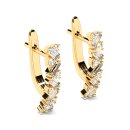 Earrings baguette cubic zirconia gold