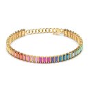 Bracelet baguette rainbow gold