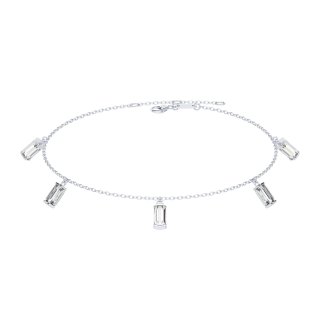 Bracelet baguette hanging silver