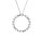 Necklace baguette circle silver