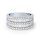 Ring baguette zirconia double row silver