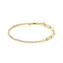 Tennis bracelet links gold