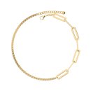 Tennis bracelet links gold