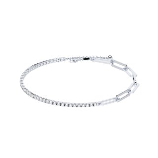 Tennis bracelet links silver