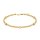 Bracelet diamond-coated beads zirconia gold
