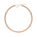Bracelet diamond-coated beads zirconia rose gold