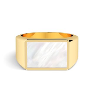 Ring mother of pearl gold