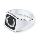 Ring laurel wreath onyx silver