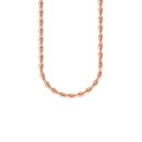 Cord chain fine necklace rose gold