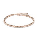 Bead bracelet pav&eacute; rose gold