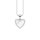 Pendant heart mother of pearl pavé silver