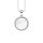 Pendant circle mother of pearl silver