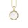 Pendant circle mother of pearl gold