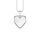 Pendant heart mother of pearl silver