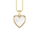 Pendant heart mother of pearl gold