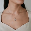 Pendant cross mother of pearl silver