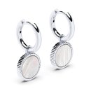 Creoles coin mother of pearl silver