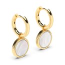 Creoles coin mother of pearl gold