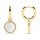 Creoles coin mother of pearl gold