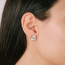 Stud earrings flower mother of pearl silver