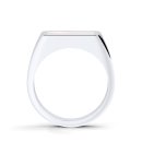 Signet ring square mother of pearl silver