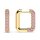 Creoles square small pink zirconia gold