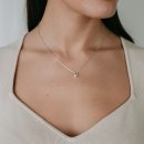 Halskette Schleife Perle Silber