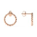 Stud earrings circle twisted rose gold