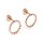 Stud earrings circle twisted rose gold