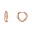 Creoles pavé small rose gold