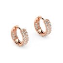 Creoles pavé small rose gold