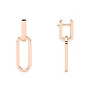 Creoles square double rose gold