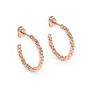 Creoles balls twisted rose gold