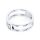 Ring double baguette silver