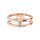 Ring double baguette rose gold